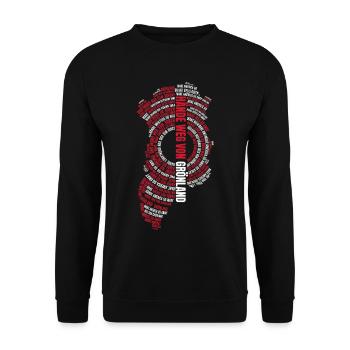 Hands off Greenland Statement - Unisex Sweatshirt - black - Front - Alina (178cm) & Michal (187cm)