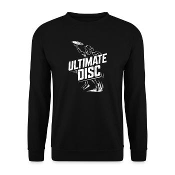 Ultimate Disc Frisbee Player Throwing Action For - Unisex Sweatshirt - black - Front - Alina (178cm) & Michal (187cm)
