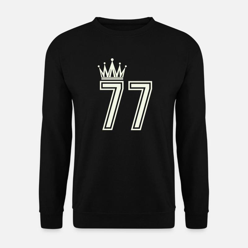 Königliche 77 Ziffern - Unisex Pullover - Schwarz