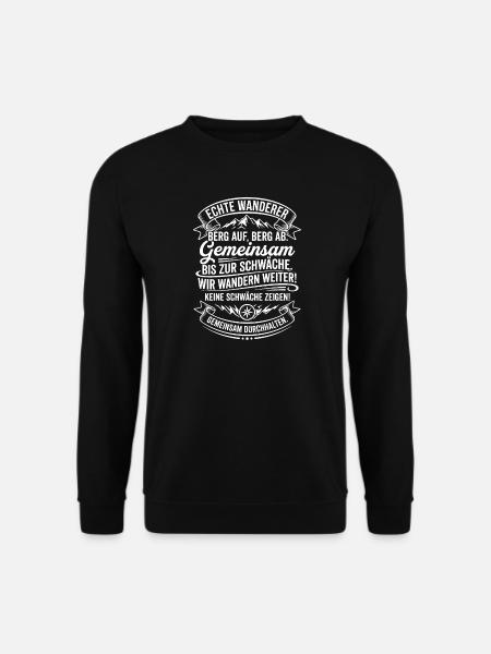 Real hikers continue together - Unisex Sweatshirt - black