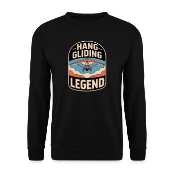 Drachenflieger Hängegleiter Luftsport Enthusiasten - Unisex Pullover - Schwarz - Vorne - Alina (178cm) & Michal (187cm)