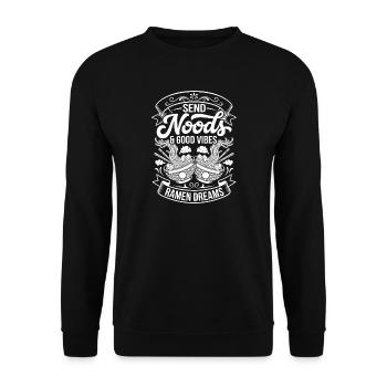 Send Noods & Ramen Dreams - Unisex Pullover - Schwarz - Vorne - Alina (178cm) & Michal (187cm)