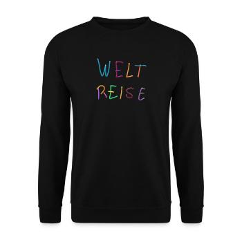 World Tour Clay Letters Play of Colors - Unisex Sweatshirt - black - Front - Alina (178cm) & Michal (187cm)