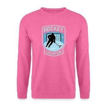 Hockey Champion  – Eishockey Fan - Unisex Pullover - Pink - Vorne