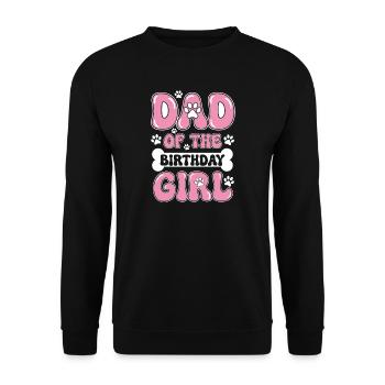 Papa de la fille d’anniversaire - Sweat-shirt Unisexe - noir - Devant - Alina (178cm) & Michal (187cm)