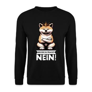Avant que tu ne demandes, pas d’Akita, AkitaPropriétaire Akitas. - Sweat-shirt Unisexe - noir - Devant - Alina (178cm) & Michal (187cm)