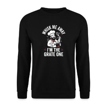 Grate Chef Whisk Master - Unisex Sweatshirt - black - Front - Alina (178cm) & Michal (187cm)