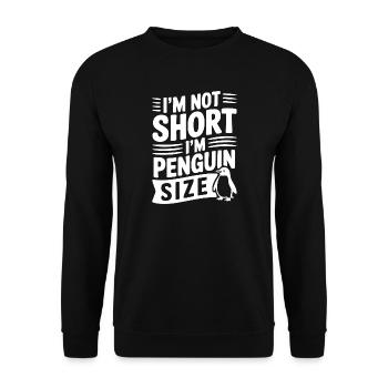 Je ne suis pas petit, je suis de la taille d’un pingouin - Sweat-shirt Unisexe - noir - Devant - Alina (178cm) & Michal (187cm)
