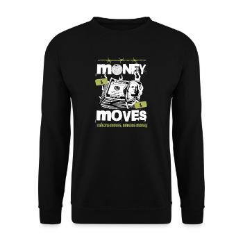 Money in Motion - Unisex Sweatshirt - black - Front - Alina (178cm) & Michal (187cm)