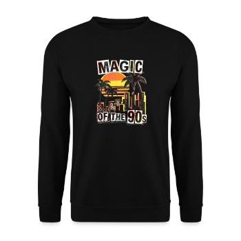 90s Retro Vintage - Unisex Sweatshirt - black - Front - Alina (178cm) & Michal (187cm)