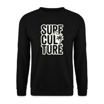 T-shirt de Surfer, sac, sweat à capuche, tasse, casquette - Sweat-shirt Unisexe - noir - Devant - Alina (178cm) & Michal (187cm)