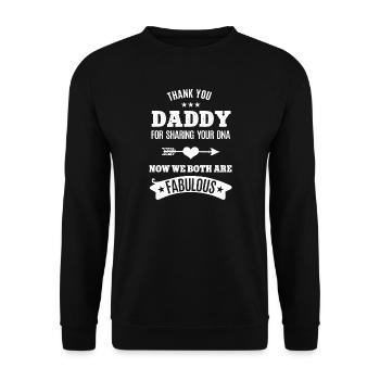 Père et fils Père Fille Paternité Fête des pères - Sweat-shirt Unisexe - noir - Devant - Alina (178cm) & Michal (187cm)