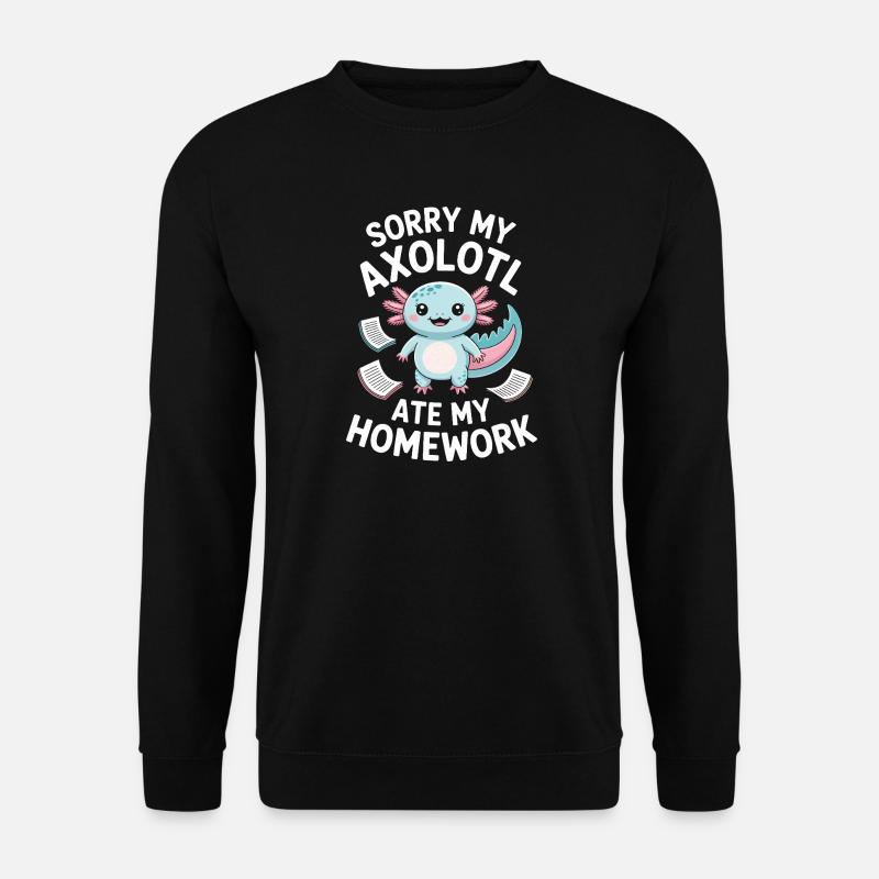 Axolotl Homework Heist - Unisex Sweatshirt - black