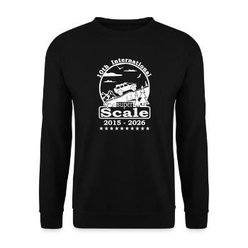 Logo 2026 weiß - Unisex Pullover - Schwarz - Vorne - Alina (178cm) & Michal (187cm)