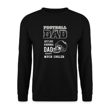 Papa footballeur comme un père normal - Sweat-shirt Unisexe - noir - Devant - Alina (178cm) & Michal (187cm)