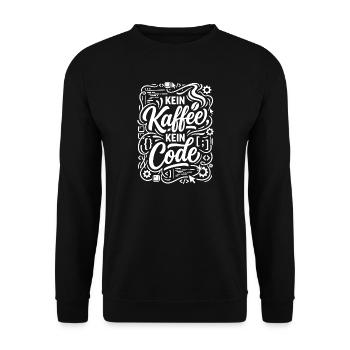 Kein Kaffee kein Code Informatiker - Unisex Pullover - Schwarz - Vorne - Alina (178cm) & Michal (187cm)