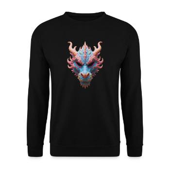 Aurora-Drachenmaske - Unisex Pullover - Schwarz - Vorne - Alina (178cm) & Michal (187cm)