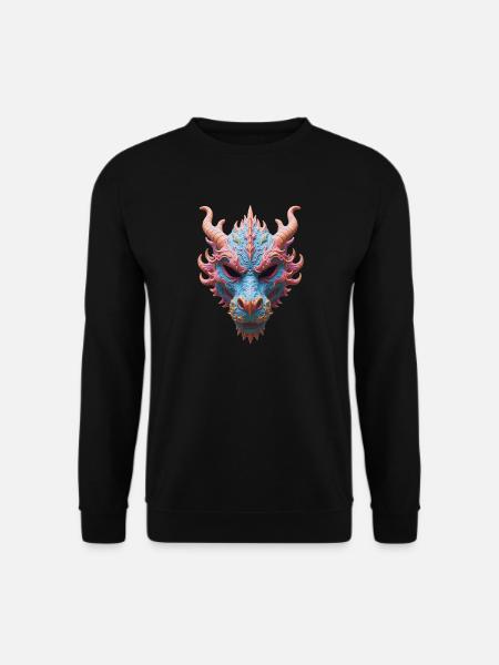 Aurora-Drachenmaske - Unisex Pullover - Schwarz