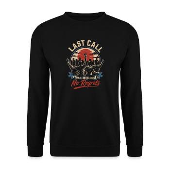 Last Call No Regrets JGA - Unisex Sweatshirt - black - Front - Alina (178cm) & Michal (187cm)