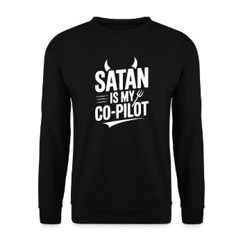 Satan est mon copilote - Sweat-shirt Unisexe - noir - Devant - Alina (178cm) & Michal (187cm)