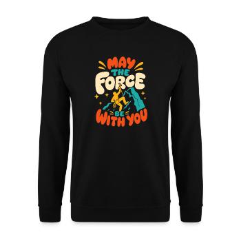 Motif de puissance de l’escalade - Sweat-shirt Unisexe - noir - Devant - Alina (178cm) & Michal (187cm)