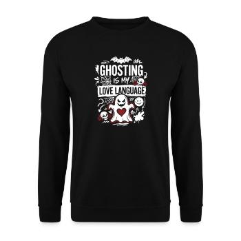 L’horreur de la fantôme est mon langage de l’amour - Sweat-shirt Unisexe - noir - Devant - Alina (178cm) & Michal (187cm)