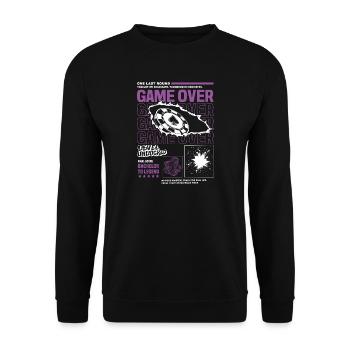 Game Over Bachelor Party Design - Unisex Sweatshirt - black - Front - Alina (178cm) & Michal (187cm)