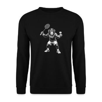Chimpanzé - Sweat-shirt Unisexe - noir - Devant - Alina (178cm) & Michal (187cm)