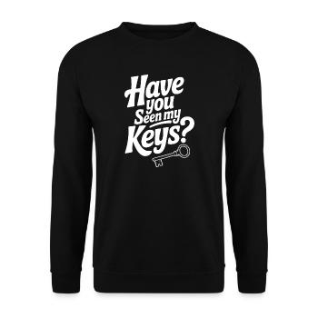 As-tu vu mes clés ? - Sweat-shirt Unisexe - noir - Devant - Alina (178cm) & Michal (187cm)