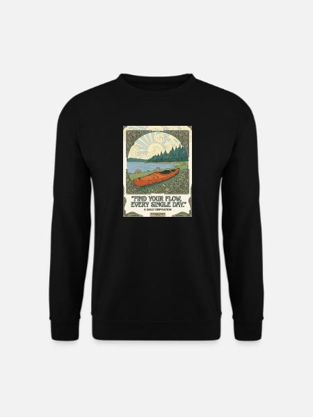 Finding Flow Daily: Kayak Poster - Unisex Sweatshirt - black