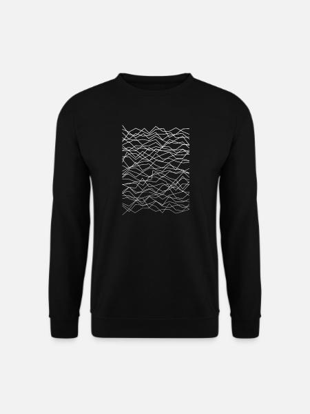 Ondulations chaotiques de lignes - Sweat-shirt Unisexe - noir