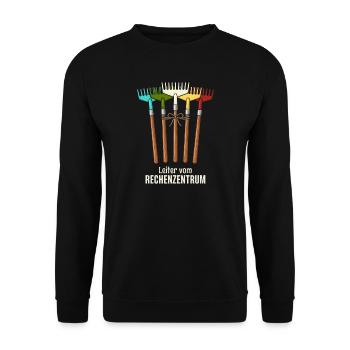 Rechenzentrum Gartenarbeit Landschftsgärtner - Unisex Pullover - Schwarz - Vorne - Alina (178cm) & Michal (187cm)