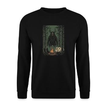 Hiking - Outdoor Adventure - You're Not Alone - Unisex Sweatshirt - black - Front - Alina (178cm) & Michal (187cm)