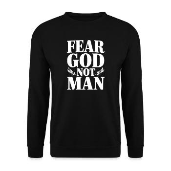 Craignez Dieu Pas Homme - Sweat-shirt Unisexe - noir - Devant - Alina (178cm) & Michal (187cm)