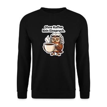 Anwalt Richter Jurist Kanzlei Kaffee T-Shirt - Unisex Pullover - Schwarz - Vorne - Alina (178cm) & Michal (187cm)