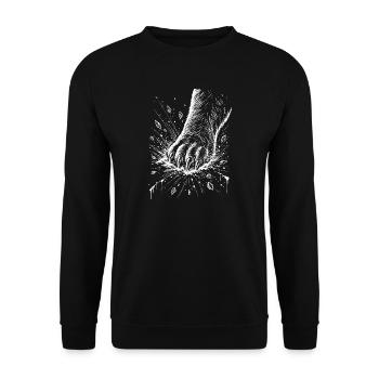 Bärentatze - Unisex Pullover - Schwarz - Vorne - Alina (178cm) & Michal (187cm)
