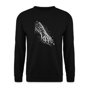 Tiger Tatze - Unisex Pullover - Schwarz - Vorne - Alina (178cm) & Michal (187cm)