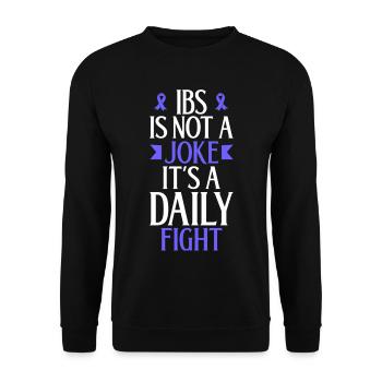 Täglicher Kampf mit IBS - Kein Spaß - Unisex Pullover - Schwarz - Vorne - Alina (178cm) & Michal (187cm)