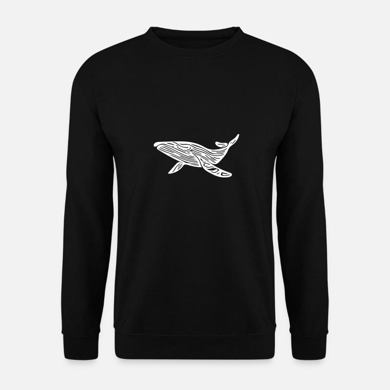 Vector Wal Silhouette - Unisex Pullover - Schwarz
