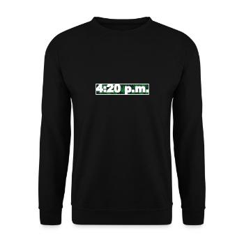 4:20 pm, 420 - Unisex Sweatshirt - black - Front - Alina (178cm) & Michal (187cm)
