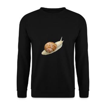 Escargot, escargot de vigne - Sweat-shirt Unisexe - noir - Devant - Alina (178cm) & Michal (187cm)