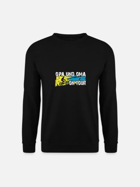Opa und Oma auf Tour auf gemeinsamer Radtour - Unisex Pullover - Schwarz