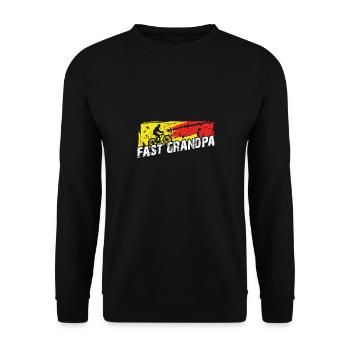 Grand-père rapide sur le vélo - Sweat-shirt Unisexe - noir - Devant - Alina (178cm) & Michal (187cm)