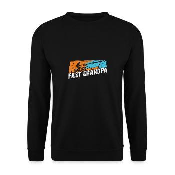 Grand-père rapide sur le vélo - Sweat-shirt Unisexe - noir - Devant - Alina (178cm) & Michal (187cm)