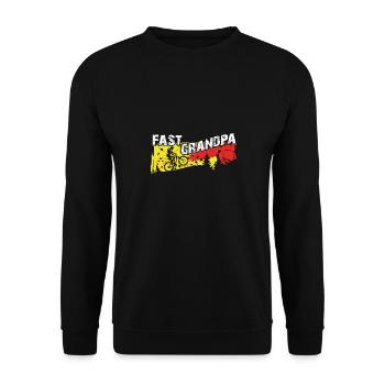Grand-père rapide sur le vélo - Sweat-shirt Unisexe - noir - Devant - Alina (178cm) & Michal (187cm)