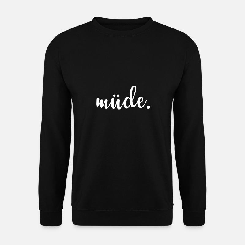 Müde Punkt minimalistisch tired Geschenkidee - Unisex Pullover - Schwarz