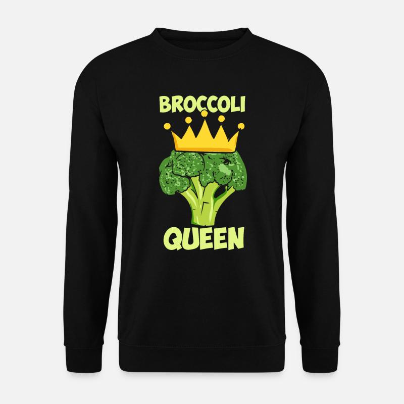 Broccoli Queen Broccoholic Brokkoli Vegan Gemüse - Unisex Pullover - Schwarz