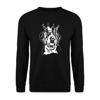 Grand chien de montagne suisse Krone Dogs Wilsigns - Sweat-shirt Unisexe - noir - Devant - Alina (178cm) & Michal (187cm)