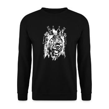 Irish Wolfhound Crown Dogs Dog Wilsigns - Sweat-shirt Unisexe - noir - Devant - Alina (178cm) & Michal (187cm)