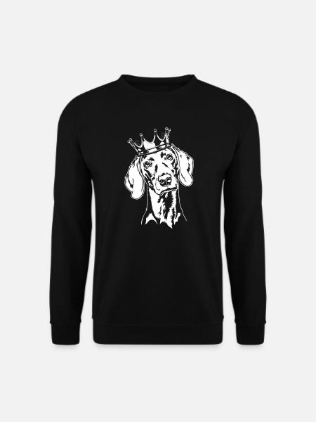 Weimaraner Krone Hunde Hund Wilsigns - Unisex Pullover - Schwarz